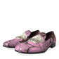 Dolce & Gabbana Elegant Pink Crystal-Embellished Loafers