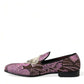 Dolce & Gabbana Elegant Pink Crystal-Embellished Loafers