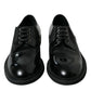 Dolce & Gabbana Elegant Black Leather Derby Dress Shoes