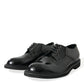 Dolce & Gabbana Elegant Black Leather Derby Dress Shoes