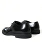 Dolce & Gabbana Elegant Black Leather Derby Dress Shoes