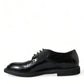 Dolce & Gabbana Elegant Black Leather Derby Dress Shoes