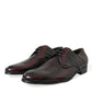 Dolce & Gabbana Elegant Striped Leather Dress Shoes