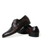 Dolce & Gabbana Elegant Striped Leather Dress Shoes