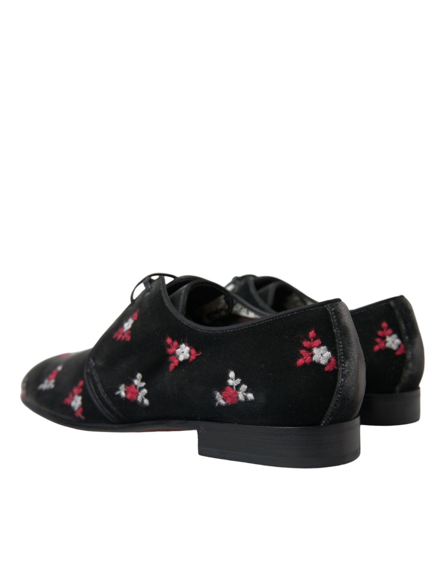 Dolce & Gabbana Elegant Black Velvet Embroidered Formal Shoes