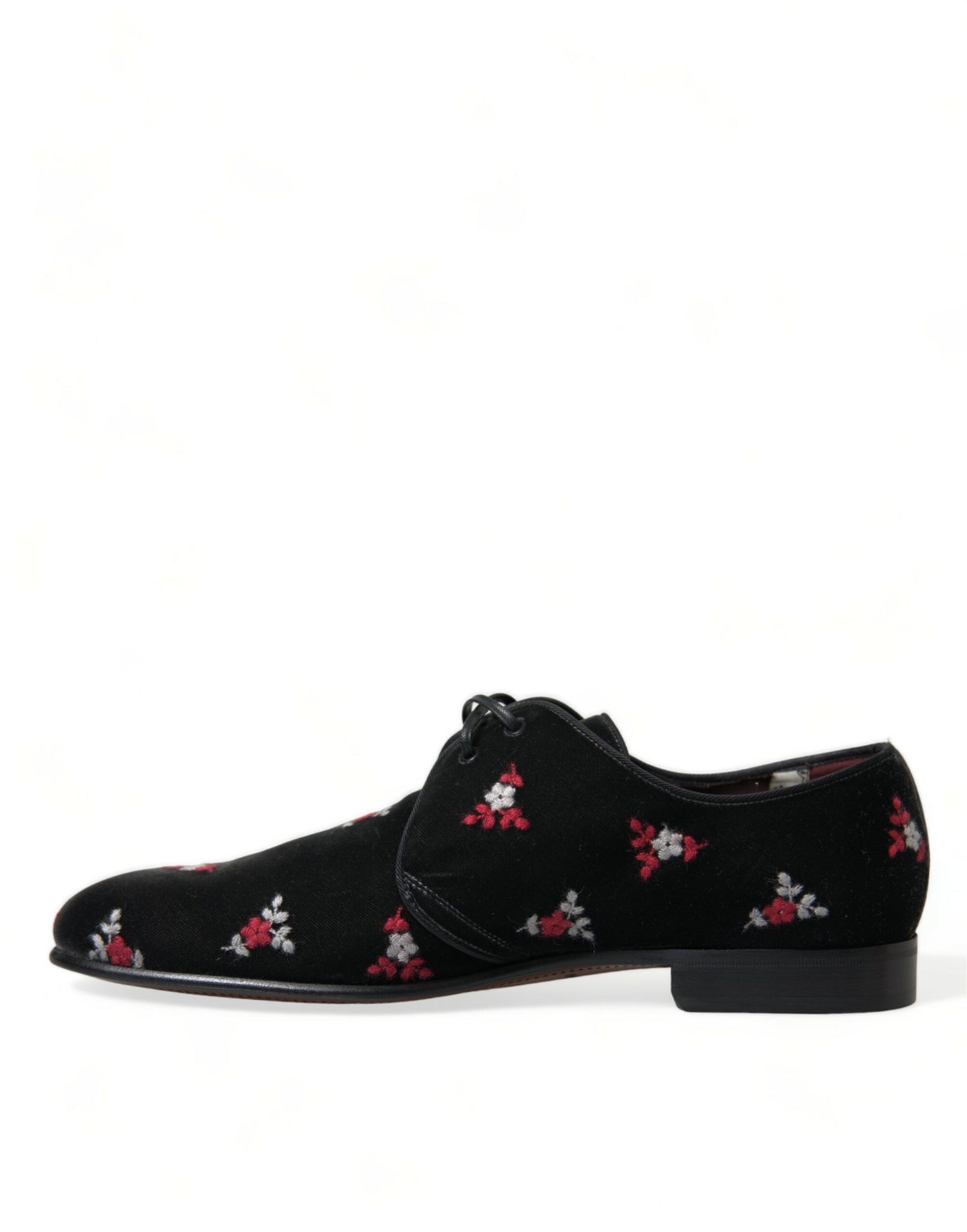 Dolce & Gabbana Elegant Black Velvet Embroidered Formal Shoes