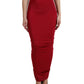 Dolce & Gabbana Elegant Red High-Waist Maxi Skirt