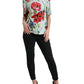 Dolce & Gabbana Chic Floral Round Neck Cotton Top