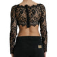 Dolce & Gabbana Elegant Lace Bustier Cropped Top