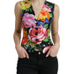 Dolce & Gabbana Floral Silk Blend Sleeveless Waistcoat