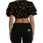 Dolce & Gabbana Floral Print Cropped Top Luxe Fashion