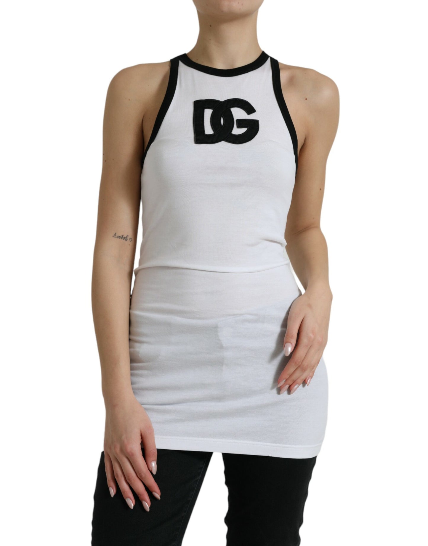 Dolce & Gabbana Elegant Sleeveless Logo Tank Top