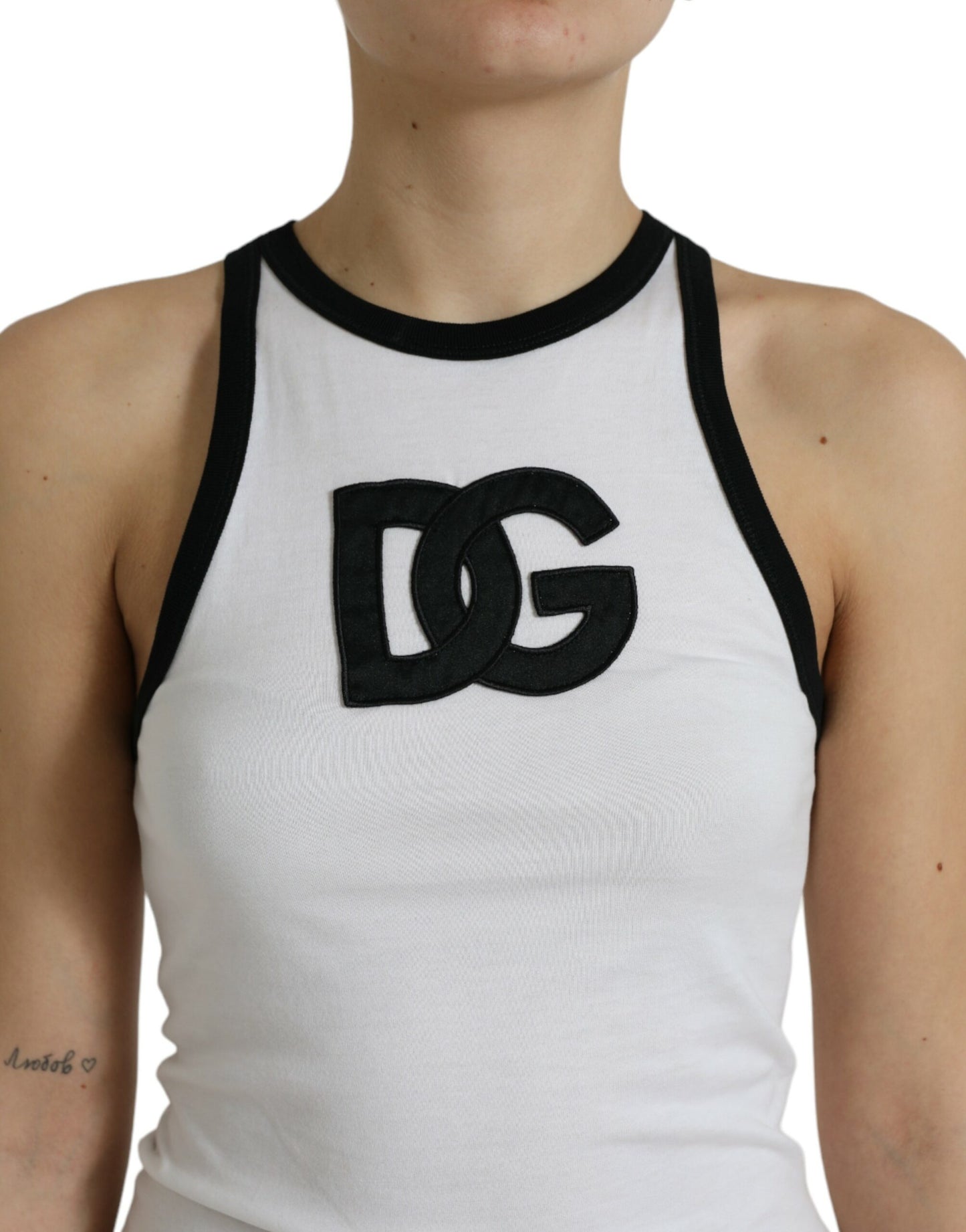 Dolce & Gabbana Elegant Sleeveless Logo Tank Top