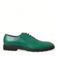 Dolce & Gabbana Elegant Green Leather Oxford Dress Shoes