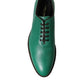 Dolce & Gabbana Elegant Green Leather Oxford Dress Shoes