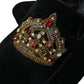 Dolce & Gabbana Black Calfskin Loafers with Crystals