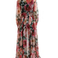 Dolce & Gabbana Floral Silk Chiffon Maxi Coat