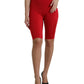 Dolce & Gabbana Chic Red High Waist Leggings Pants