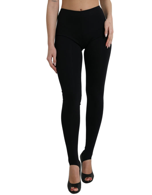 Dolce & Gabbana Elegant High Waist Black Leggings