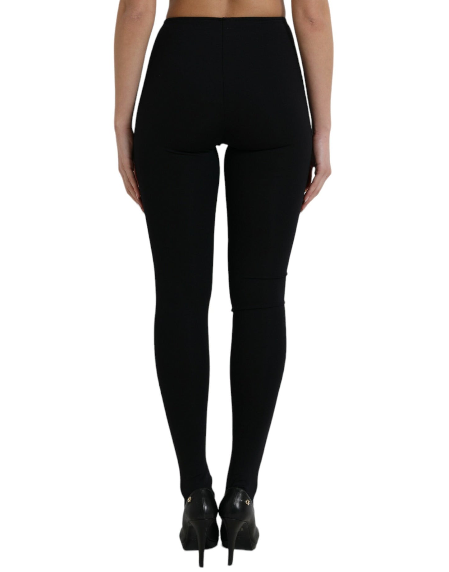 Dolce & Gabbana Elegant High Waist Black Leggings