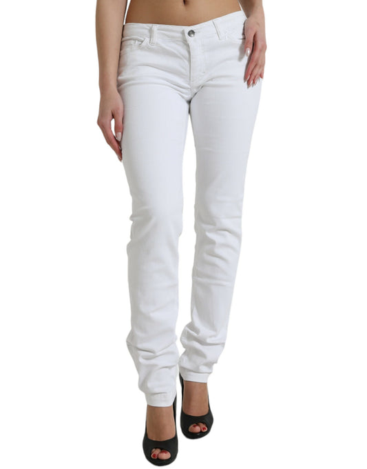 Dolce & Gabbana Chic White Stretch Denim Jeans