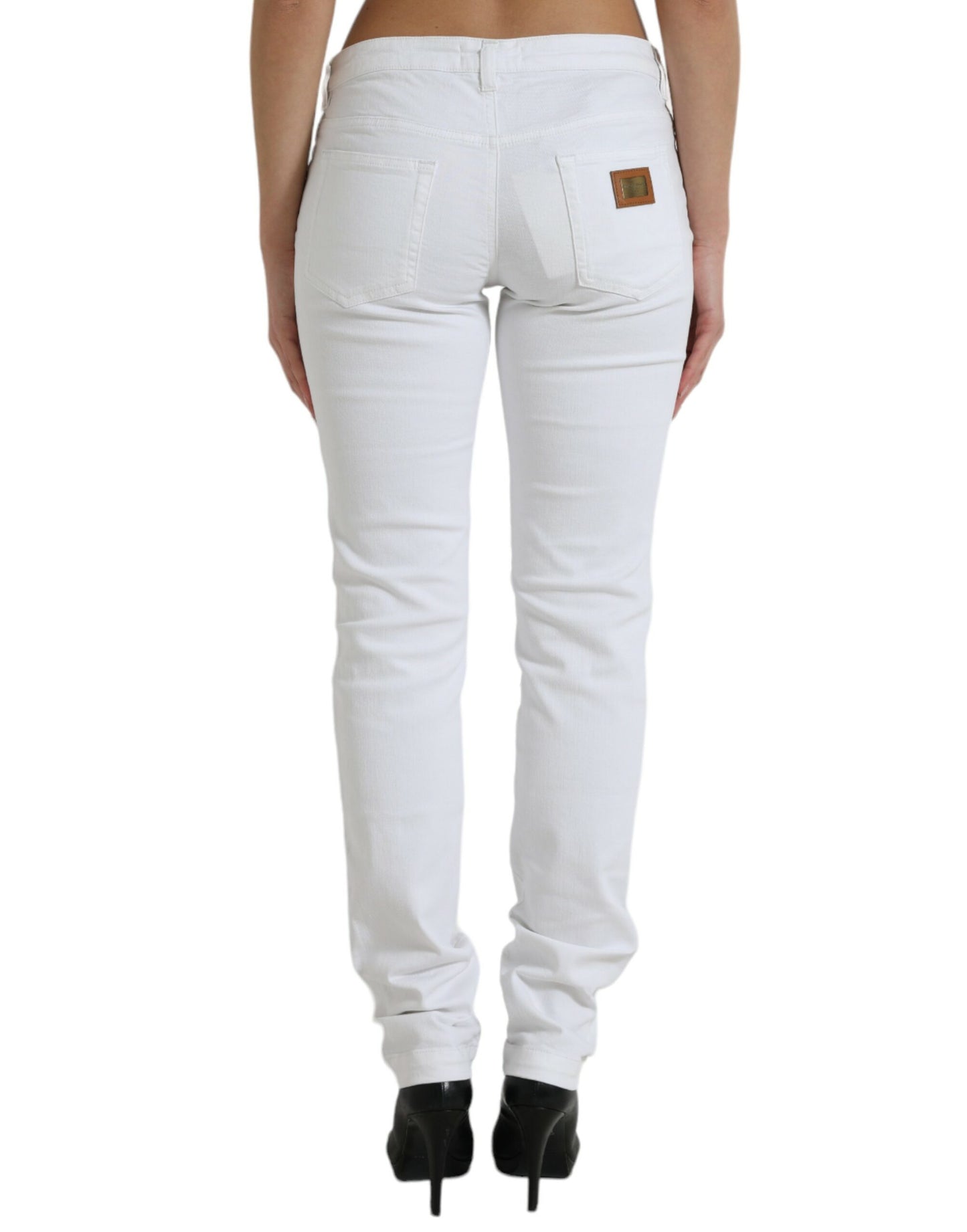 Dolce & Gabbana Chic White Stretch Denim Jeans