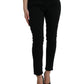 Dolce & Gabbana Elegant Black Mid Waist Stretch Jeans