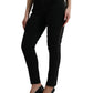 Dolce & Gabbana Elegant Black Mid Waist Stretch Jeans