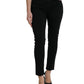 Dolce & Gabbana Elegant Mid Waist Stretch Jeans in Black