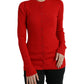 Dolce & Gabbana Elegant Red Cashmere-Silk Cardigan