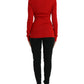 Dolce & Gabbana Elegant Red Cashmere-Silk Cardigan