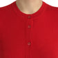 Dolce & Gabbana Elegant Red Cashmere-Silk Cardigan