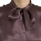 Dolce & Gabbana Elegant Silk Ascot Collar Blouse