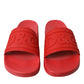 Dolce & Gabbana Classic Red Rubber Beachwear Slides