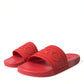 Dolce & Gabbana Classic Red Rubber Beachwear Slides