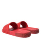 Dolce & Gabbana Classic Red Rubber Beachwear Slides