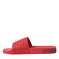 Dolce & Gabbana Classic Red Rubber Beachwear Slides