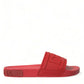 Dolce & Gabbana Classic Red Rubber Beachwear Slides