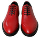 Dolce & Gabbana Elegant Red Leather Oxford Dress Shoes