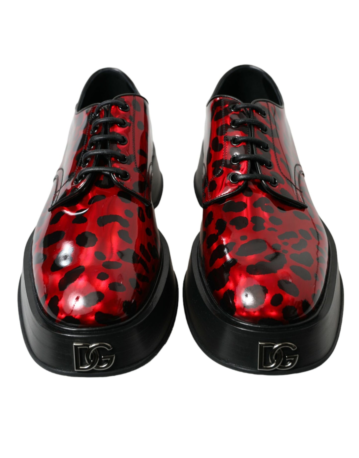 Dolce & Gabbana Exquisite Red Calfskin Leather Derby Shoes