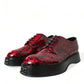 Dolce & Gabbana Exquisite Red Calfskin Leather Derby Shoes