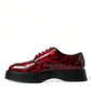 Dolce & Gabbana Exquisite Red Calfskin Leather Derby Shoes