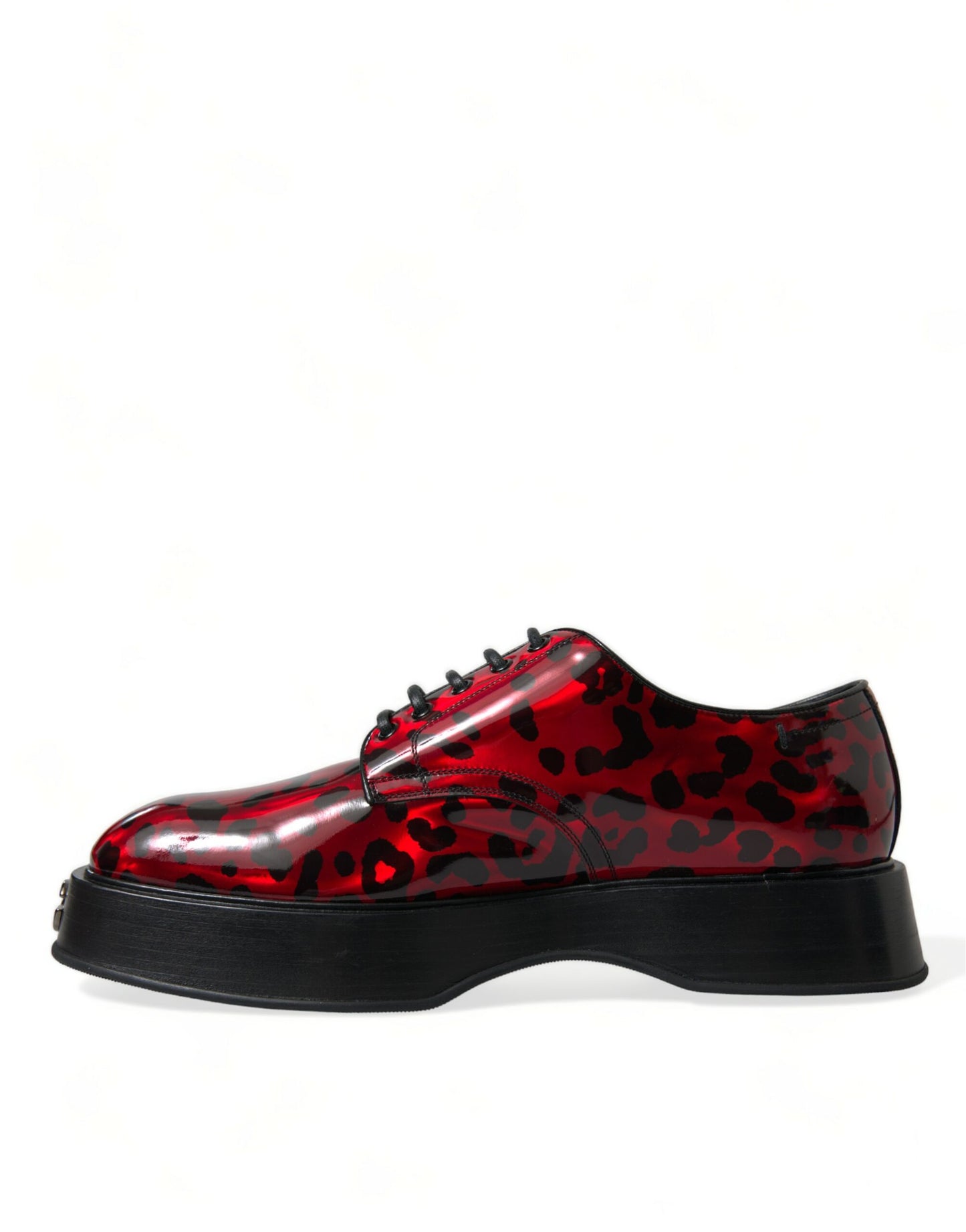 Dolce & Gabbana Exquisite Red Calfskin Leather Derby Shoes