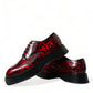 Dolce & Gabbana Exquisite Red Calfskin Leather Derby Shoes