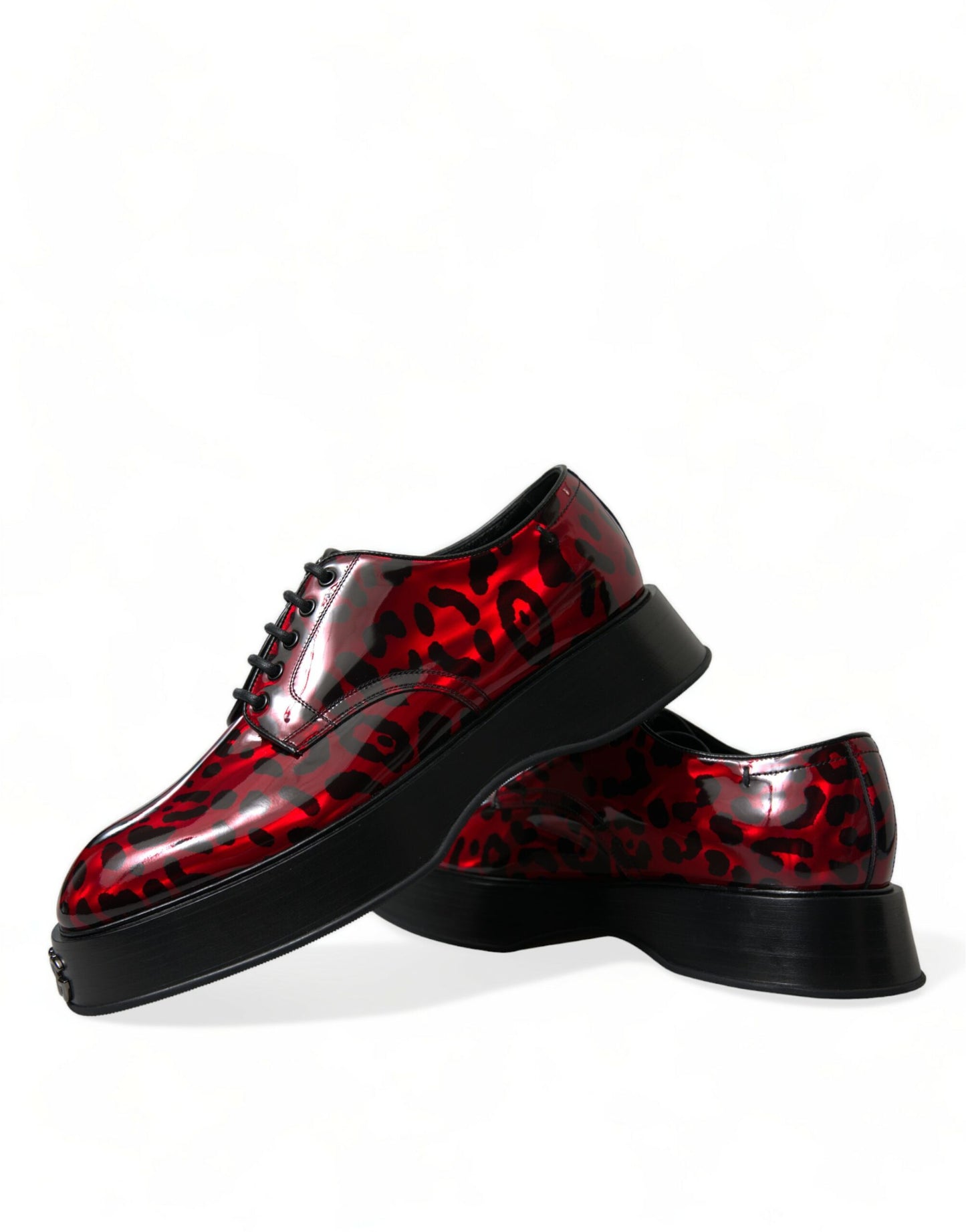 Dolce & Gabbana Exquisite Red Calfskin Leather Derby Shoes