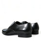 Dolce & Gabbana Elegant Black Calfskin Men's Derby Shoes