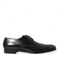 Dolce & Gabbana Elegant Black Calfskin Men's Derby Shoes