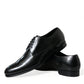 Dolce & Gabbana Elegant Black Calfskin Men's Derby Shoes