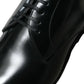 Dolce & Gabbana Elegant Black Calfskin Men's Derby Shoes