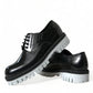 Dolce & Gabbana Sophisticated Black and White Leather Derby Shoes